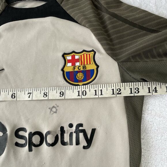 Nike Barcelona 2023-24 Strike DriFit  Boys Training Jersey Sequoia/Beige SZ S - Picture 3 of 8